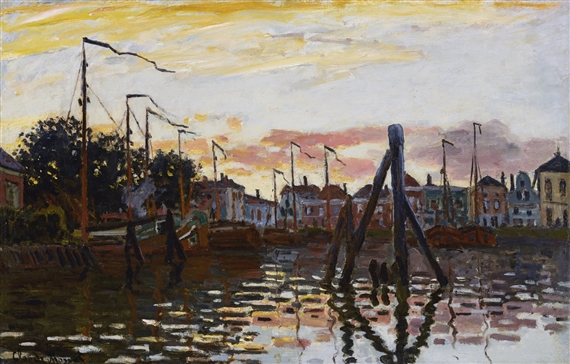 LE PORT DE ZAANDAM by Claude Monet, 1871