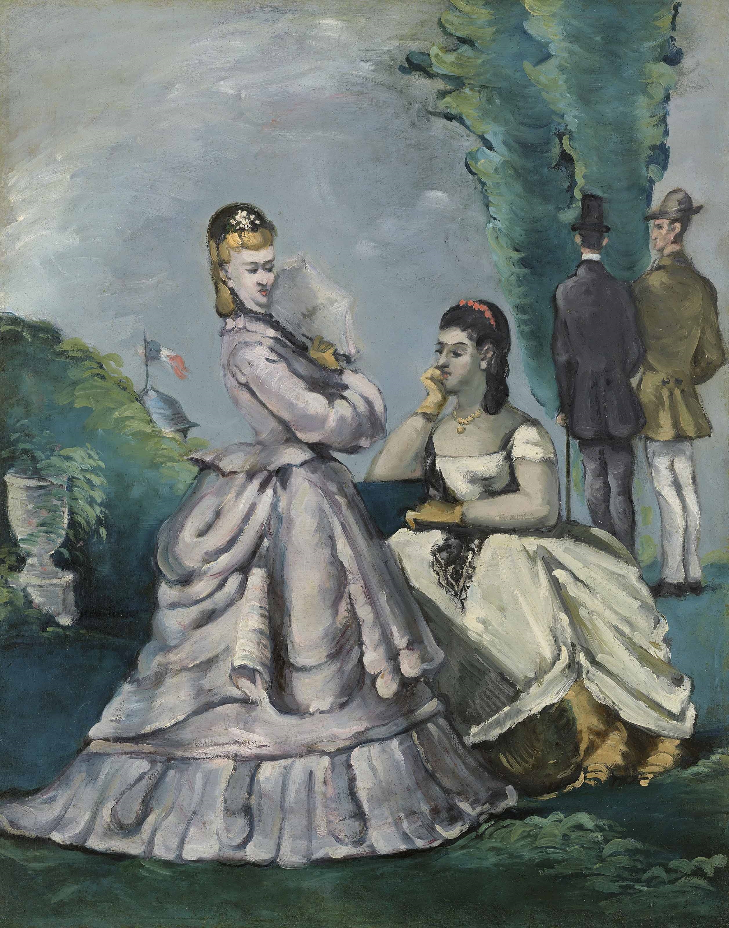 La conversation by Paul Cézanne, 1870-1871