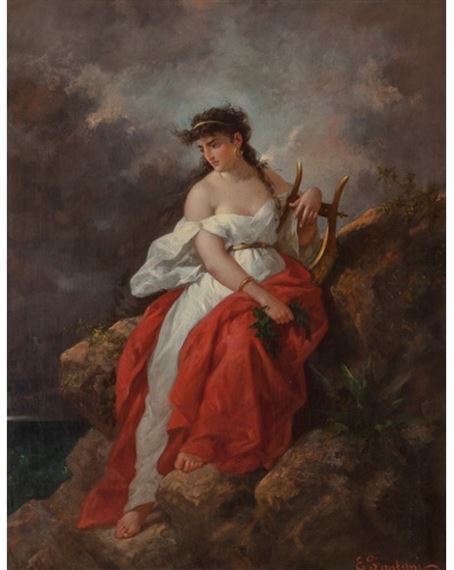 The Muse Terpsichore Summoning Dancers by Enrico Fanfani