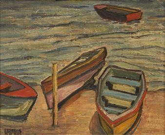 Boats on the Shore - Isobelle Chestnut Reid