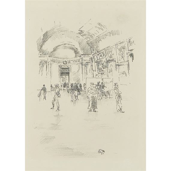 The Long Gallery, Louvre by James Abbott McNeill Whistler, 1894