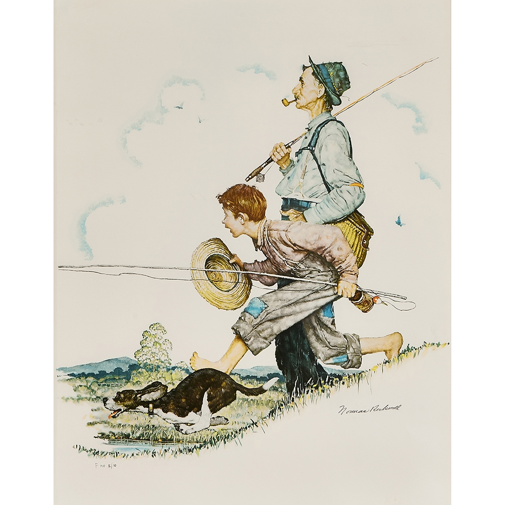 Norman Rockwell, Grandpa and Me Going Fishing (1948)