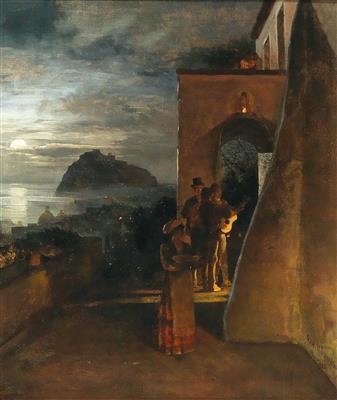 Evening Serenade on Ischia by Oswald Achenbach, 1886