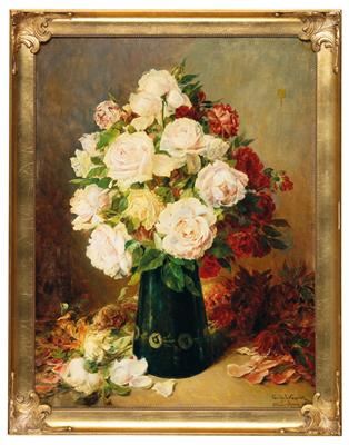 Ferdinand Wagner | Roses in a Vase (1912) | MutualArt