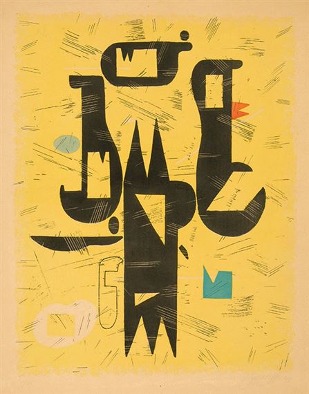 Spitze Formen by Willi Baumeister, 1948