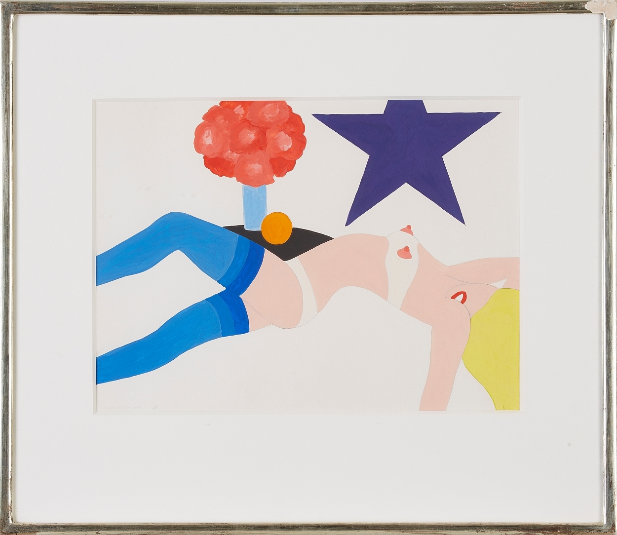 Artwork by Tom Wesselmann, Study for Banner, Made of Gouache on paper