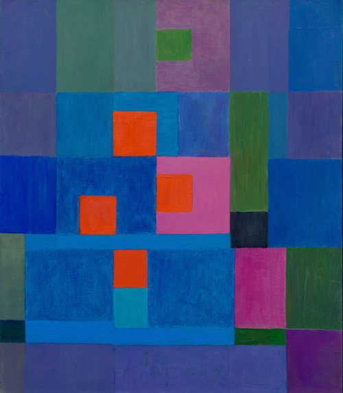 Artwork by Johannes Itten, Simultanes Leuchten, Made of Oil on canvas