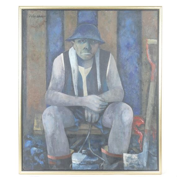 Miner Resting by Roy Dalgarno, 1983