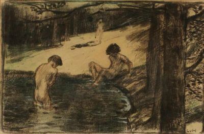 Badende Knaben by Ludwig von Hofmann, 1907