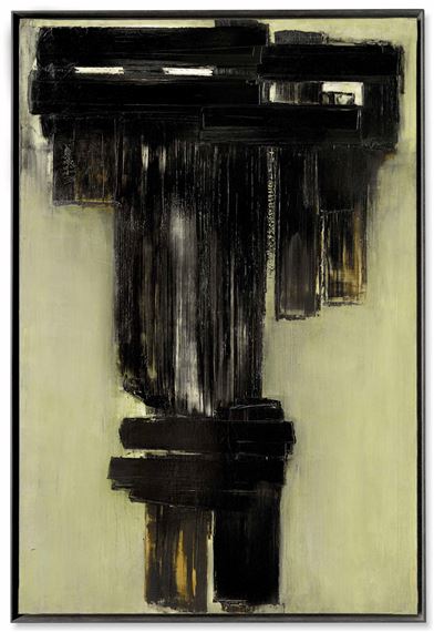 Peinture 195 x 130 cm, 3 fé vrier by Pierre Soulages, 1957, dated 1957