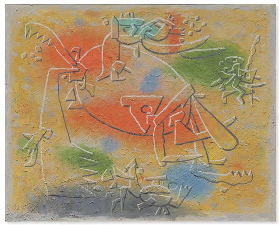 Schwebender Schild (Floating Shield) by Willi Baumeister, 1952