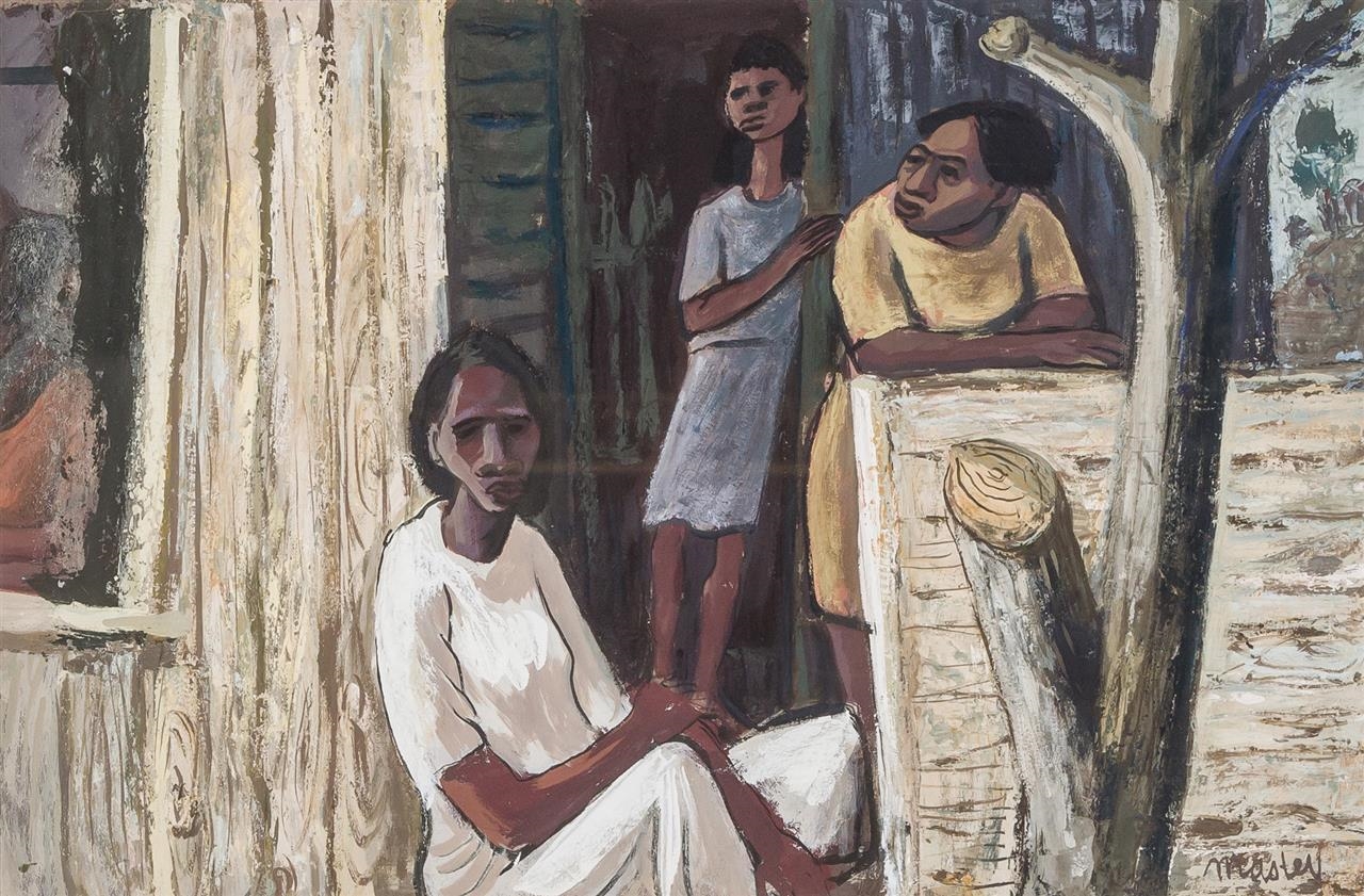 Artwork by Alexander Simeon Masley, Taking a Break, Made of oil on paper