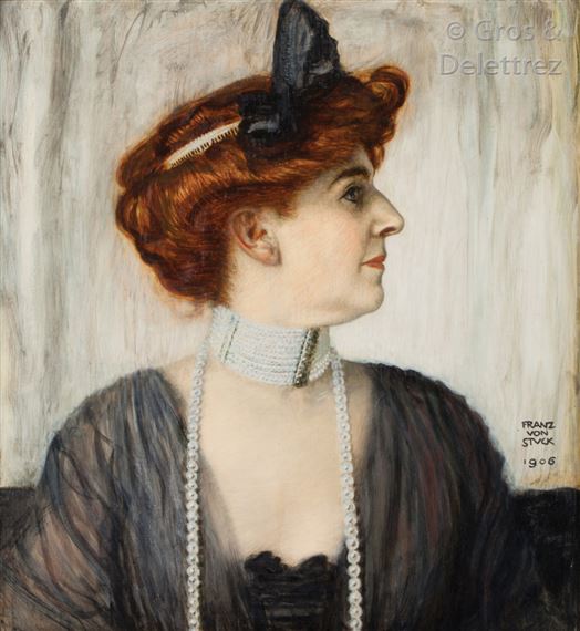 Portrait d’Augusta de Osa by Franz von Stuck, 1906