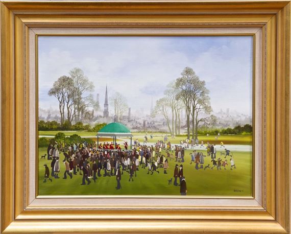 'Shut up you lot'. 'You can't hear a bloody thing over here' by Brian Shields