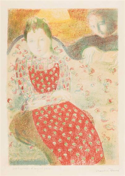 Sur la Canape d'Argent pale (Cailler 117) by Maurice Denis, 1898