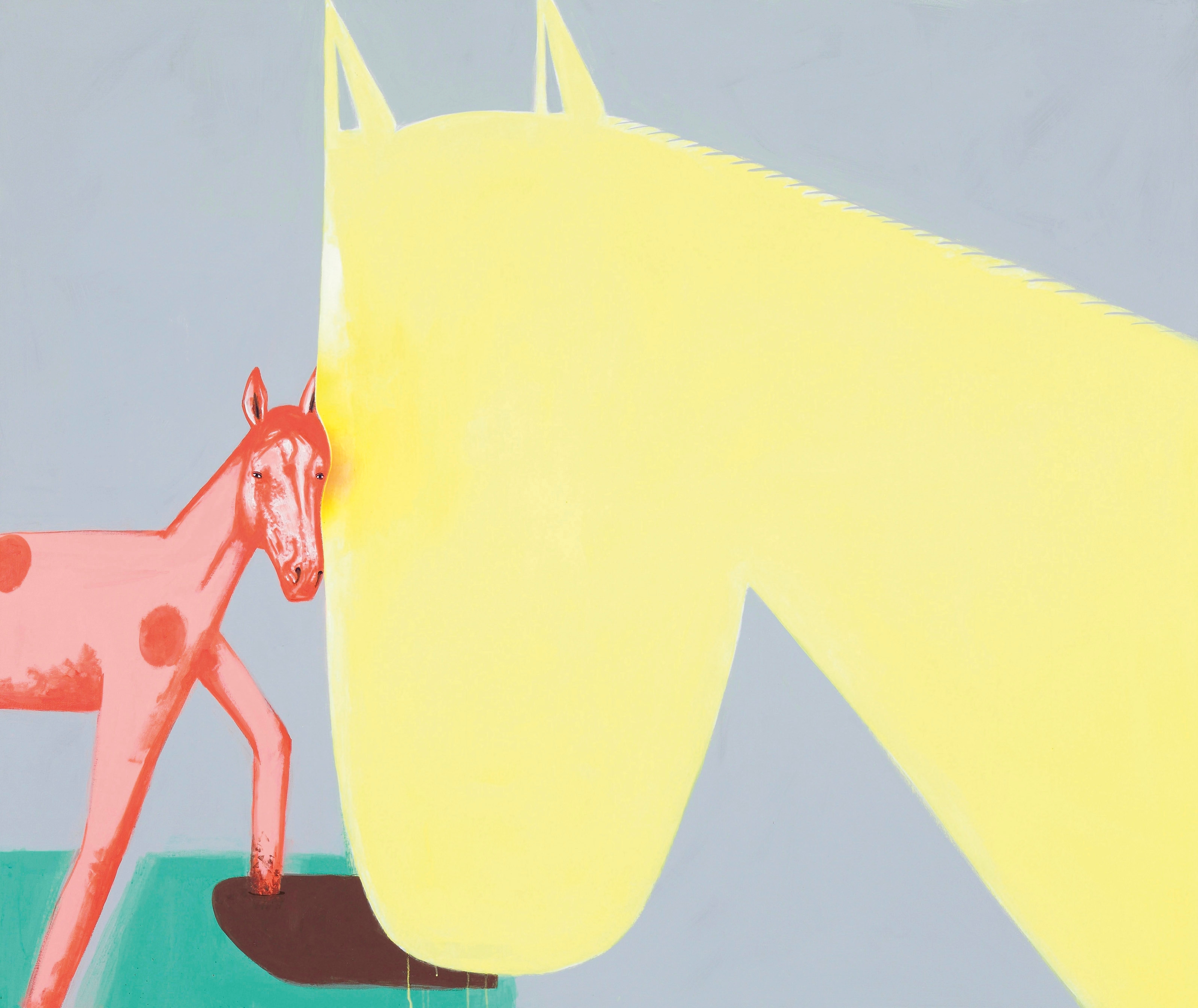 Artwork by David Aiken Humphrey, Horsey Love, Made of acrylic on canvas