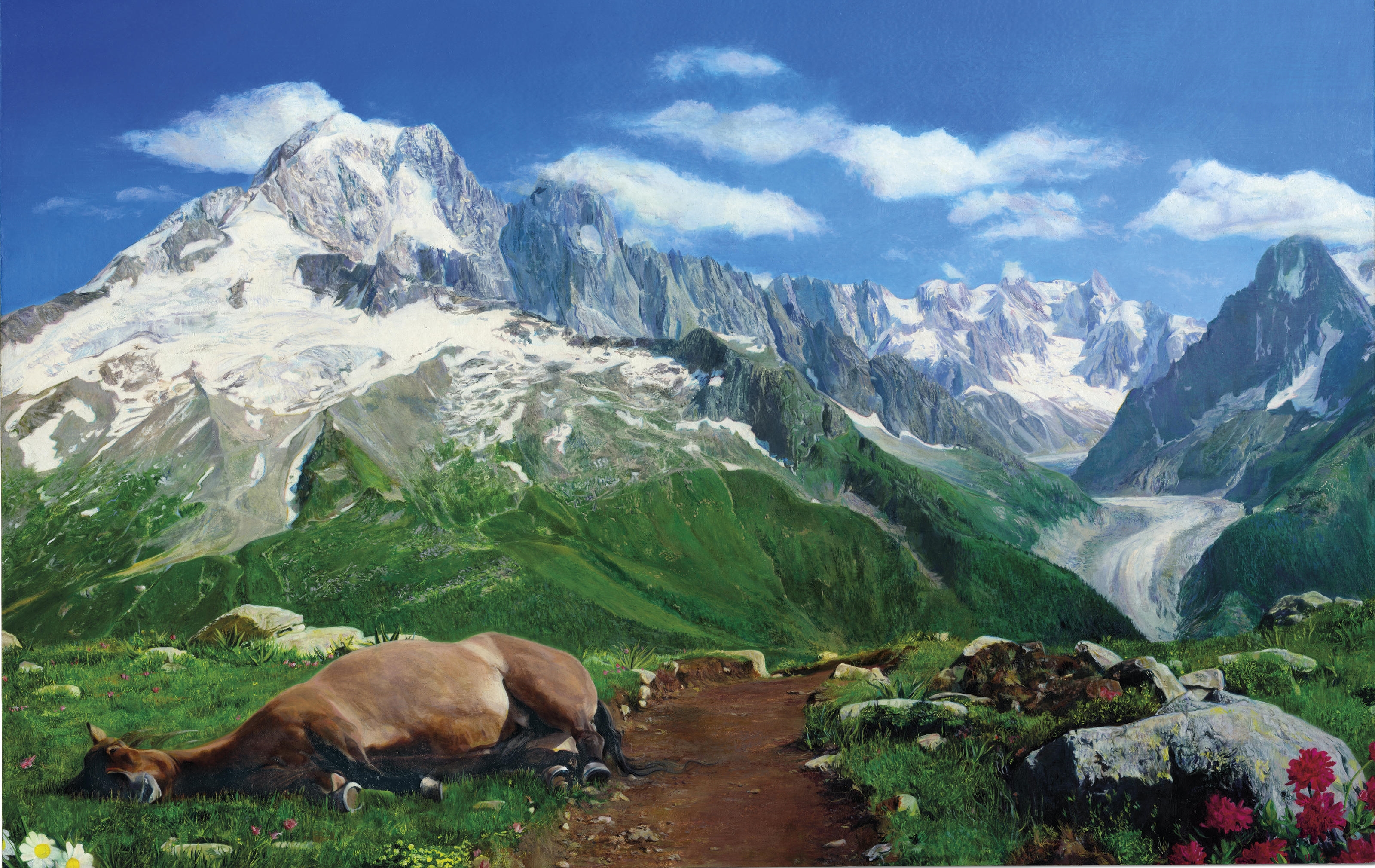 Artwork by Gareth Cadwallader, Dead Horse, Made of oil on panel