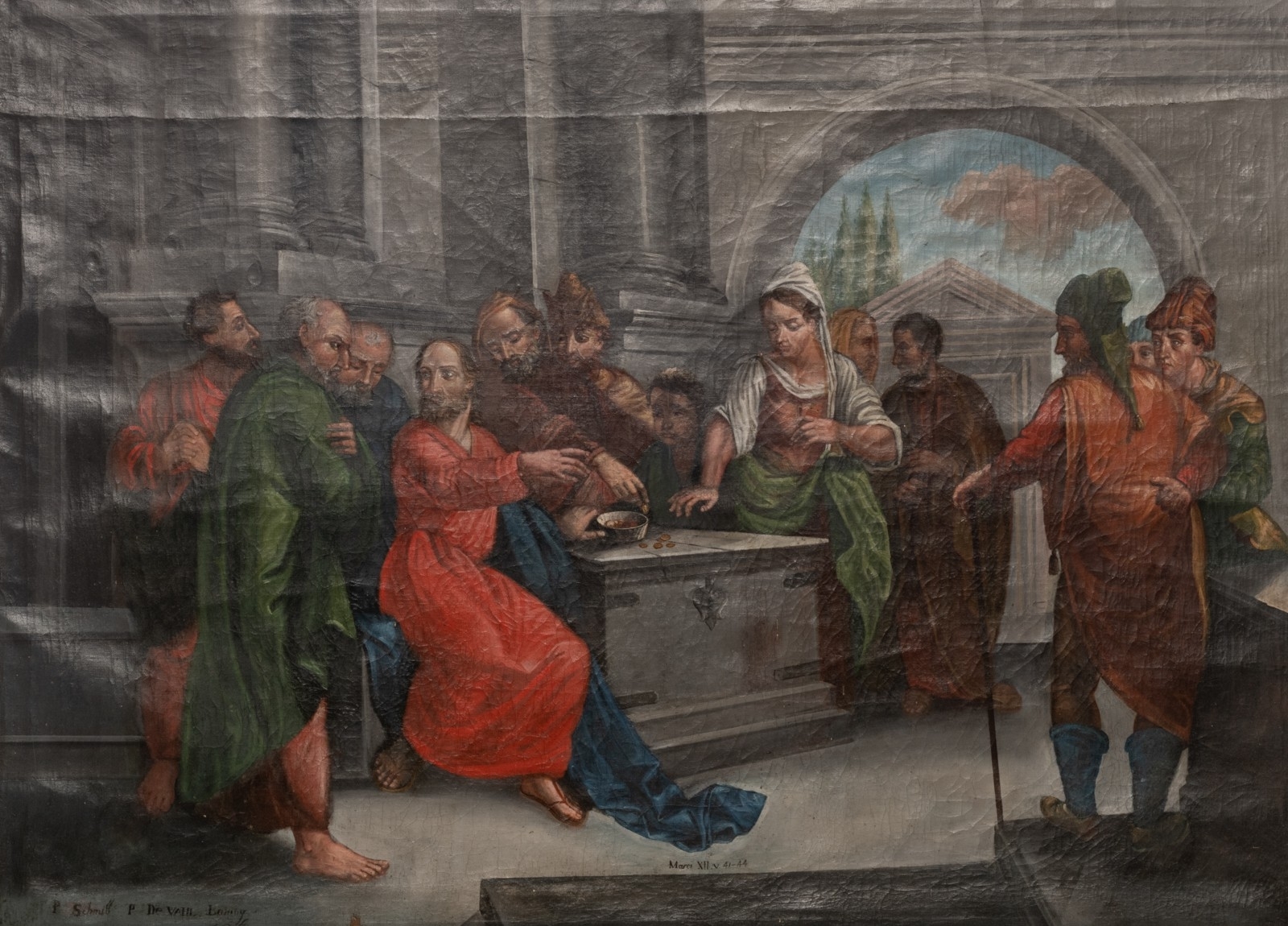 Artwork by P. Schmit H, Give back to Ceasar what is Ceasar's and to God what is God's', Made of oil on canvas