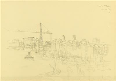 Hafen, Marseille by Wilhelm Thöny, 1935