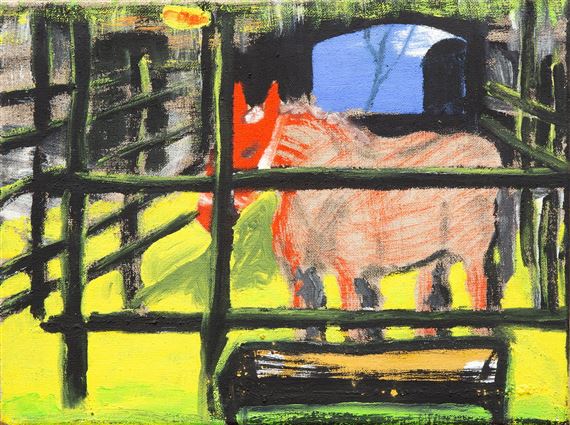 Paard in een stal by Leon A. Adriaans, 2003