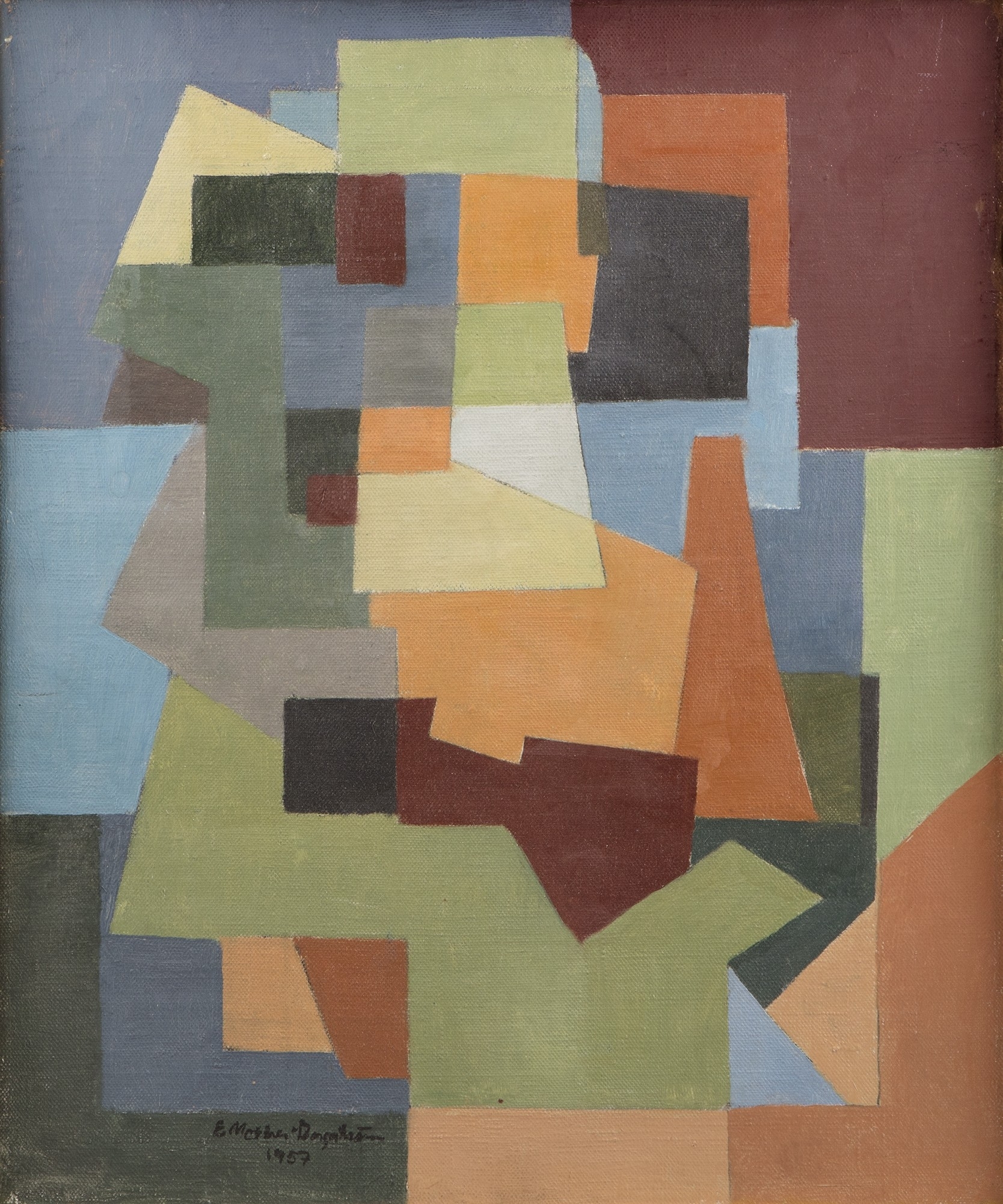 Artwork by Ernst Mether-Borgström, Untitled Composition, Made of Oil