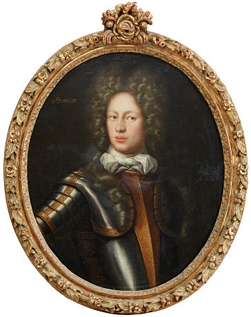 Porträtt föreställande ryttmästare Gustaf (Gösta) Drake af Hagelsrum (1676-1711) by Martin Mijtens