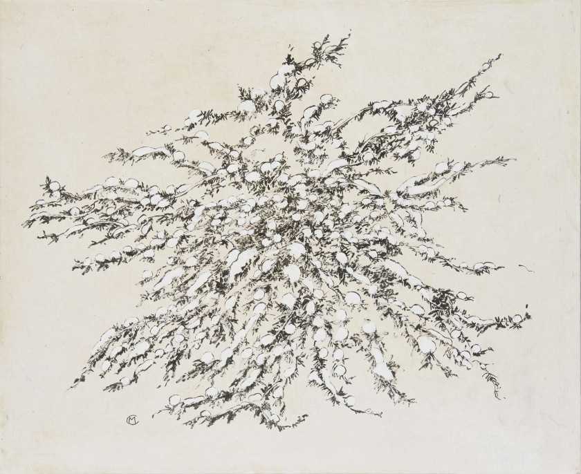 Artwork by Mireille Cambau, Sans titre, Made of Oil on paper mounted on canvas