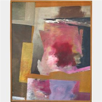 Untitled (abstract with red) - Sam Wiener