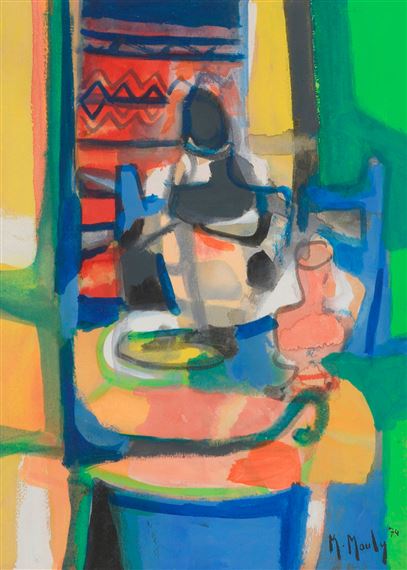 Marcel Mouly | Intérieur grec (1974) | MutualArt