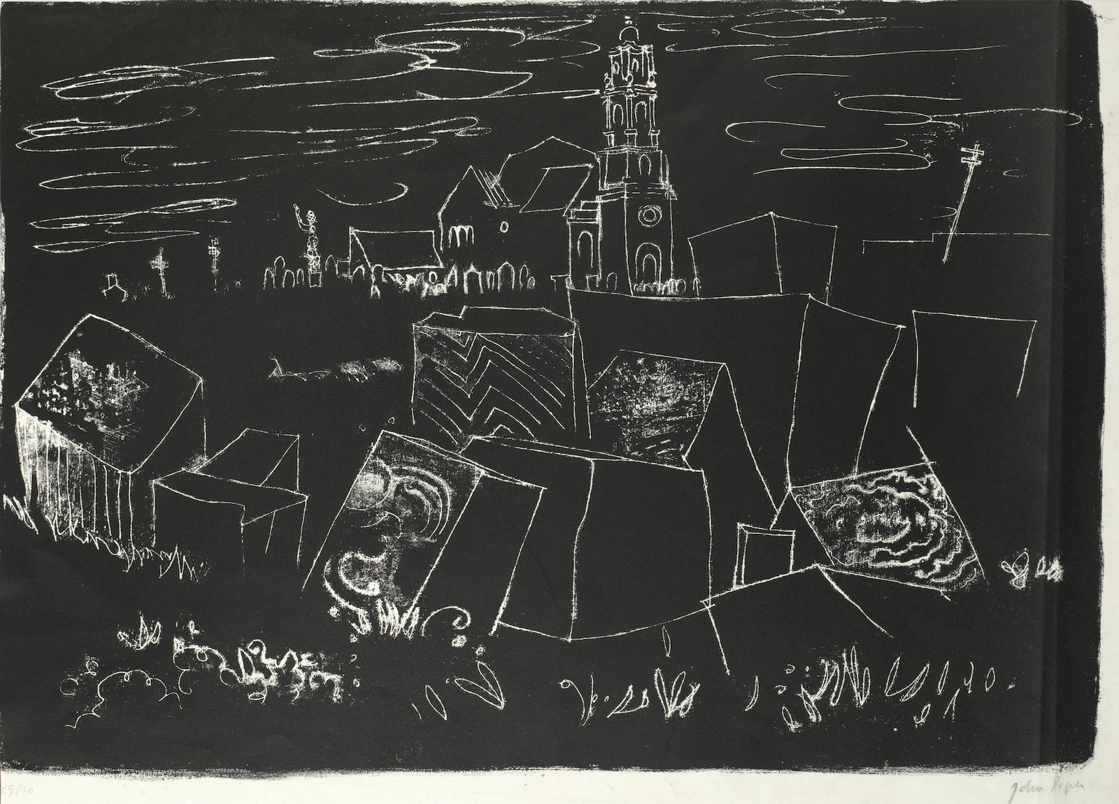 John Piper | Easton, Portland, Dorset: St George Reforne, from 'A ...
