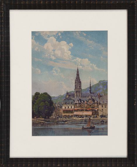 European lake scene by Hezekiah Anthony Dyer