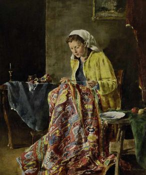 Die Teppichstopferin by Peter Götz Pallmann