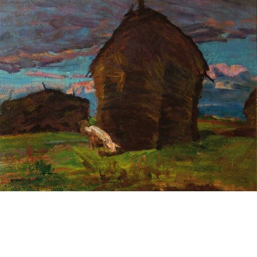 Pagliai al tramonto by Mario Puccini