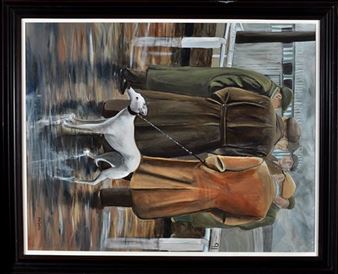 Men with a whippet - J. W. Smith