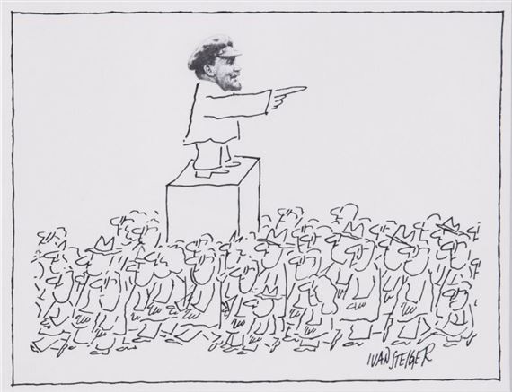 Four Caricatures by Ivan Steiger