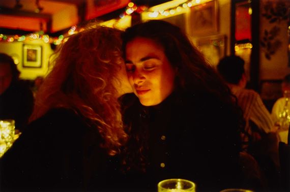 Lynette and Donna at Marion's Restaurant, NYC by Nan Goldin, 1991