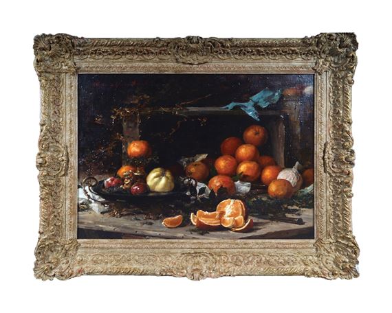 Still life of oranges by Thérèse Moreau de Tours