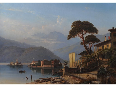 Artwork by Hermann Seefisch, Lake, Made of oil
