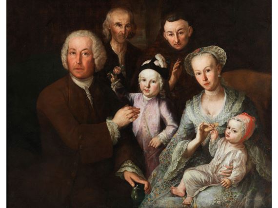 FAMILY PORTRAIT by German School, 18th Century
