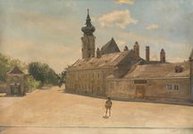 Artwork by Emanuel Baschny, Pfarrkirche in Grinzing, Made of oil on canvas