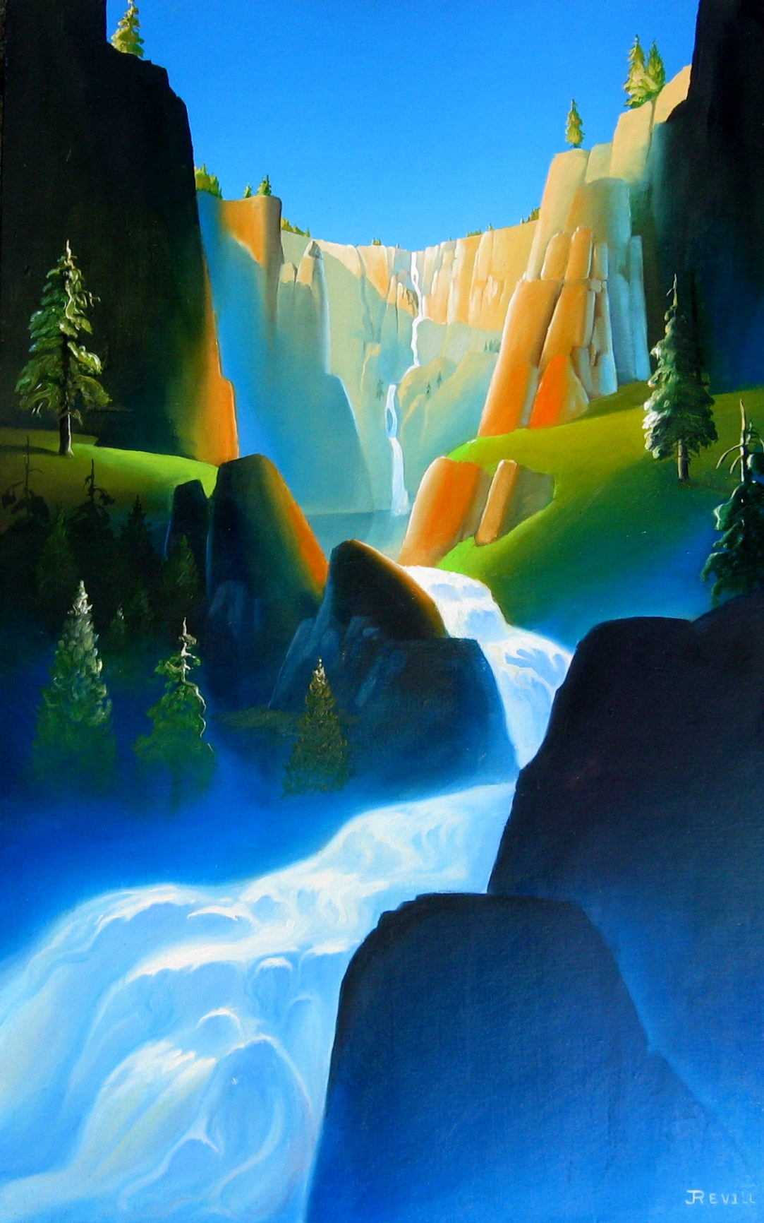 John Revill | Untitled - Canyon Waterfall (Circa 1974) | MutualArt