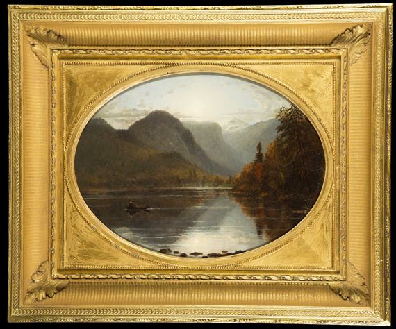 Echo Lake" white mountains, done in the oval by Winckworth Allan Gay, 1857