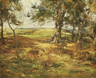 A WOODED LANDSCAPE - Harry MacGregor