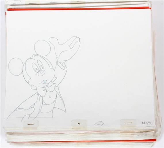 Walt Disney  A COLLECTION OF GRAPHITE DRAWINGS ON ANIMATION PAPER