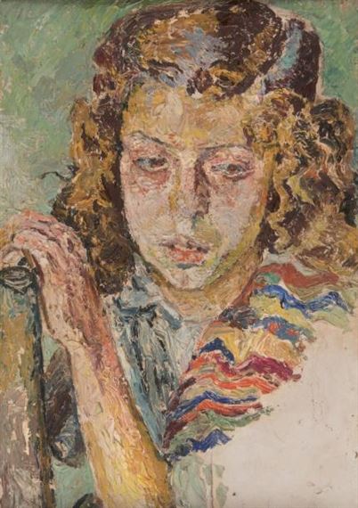 Portrait dejeune femme by Maria-Mela Muter