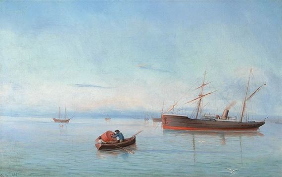 Schiffe auf dem Schwarzen Meer by Lev Felixovich Lagorio