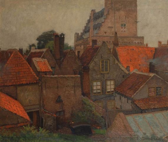 Blick aus dem Speicherfenster by Gustav Schönleber, 1901