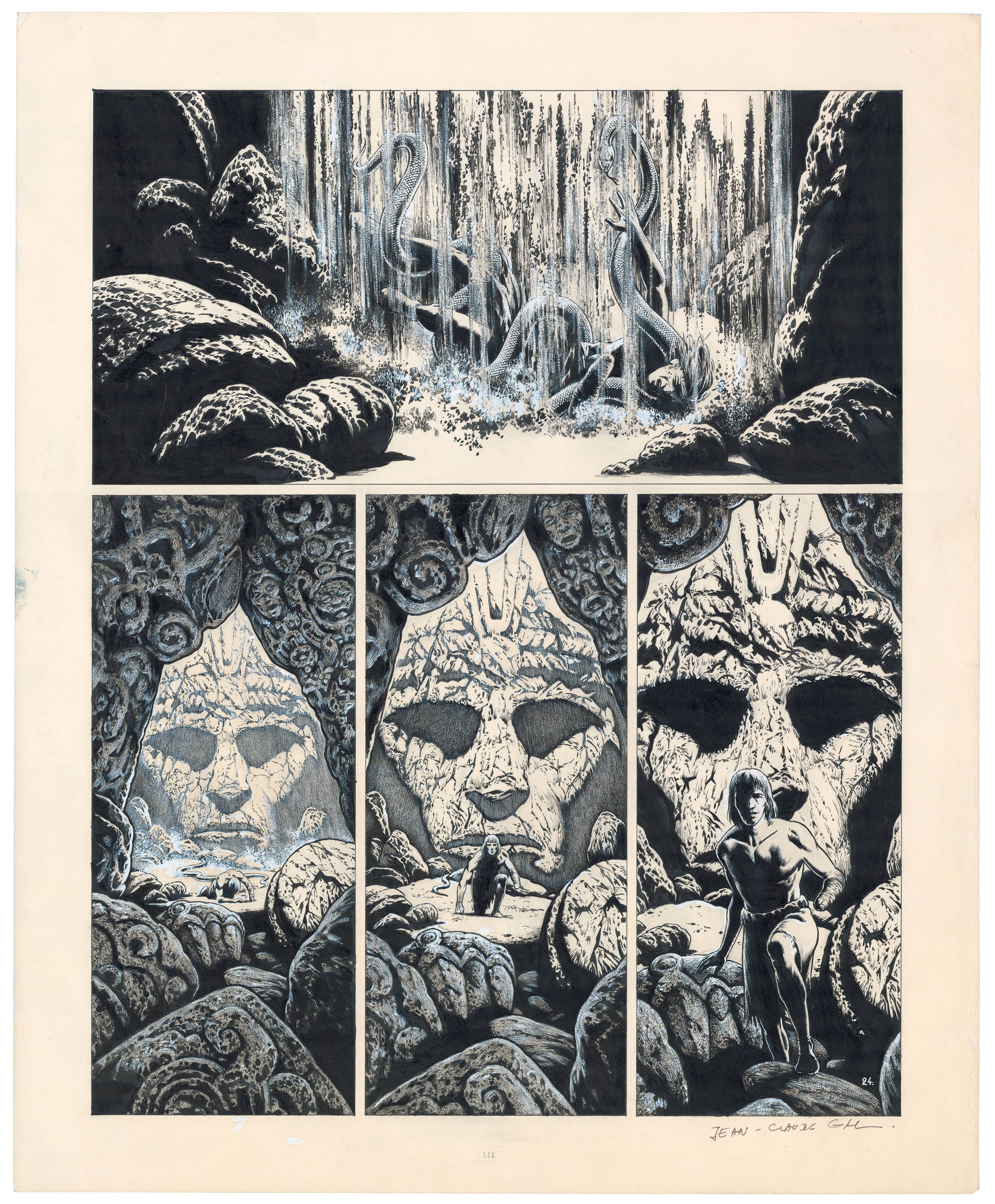 Artwork by Jean-Claude Gal, ARN, Made of China and heightened white gouache on paper