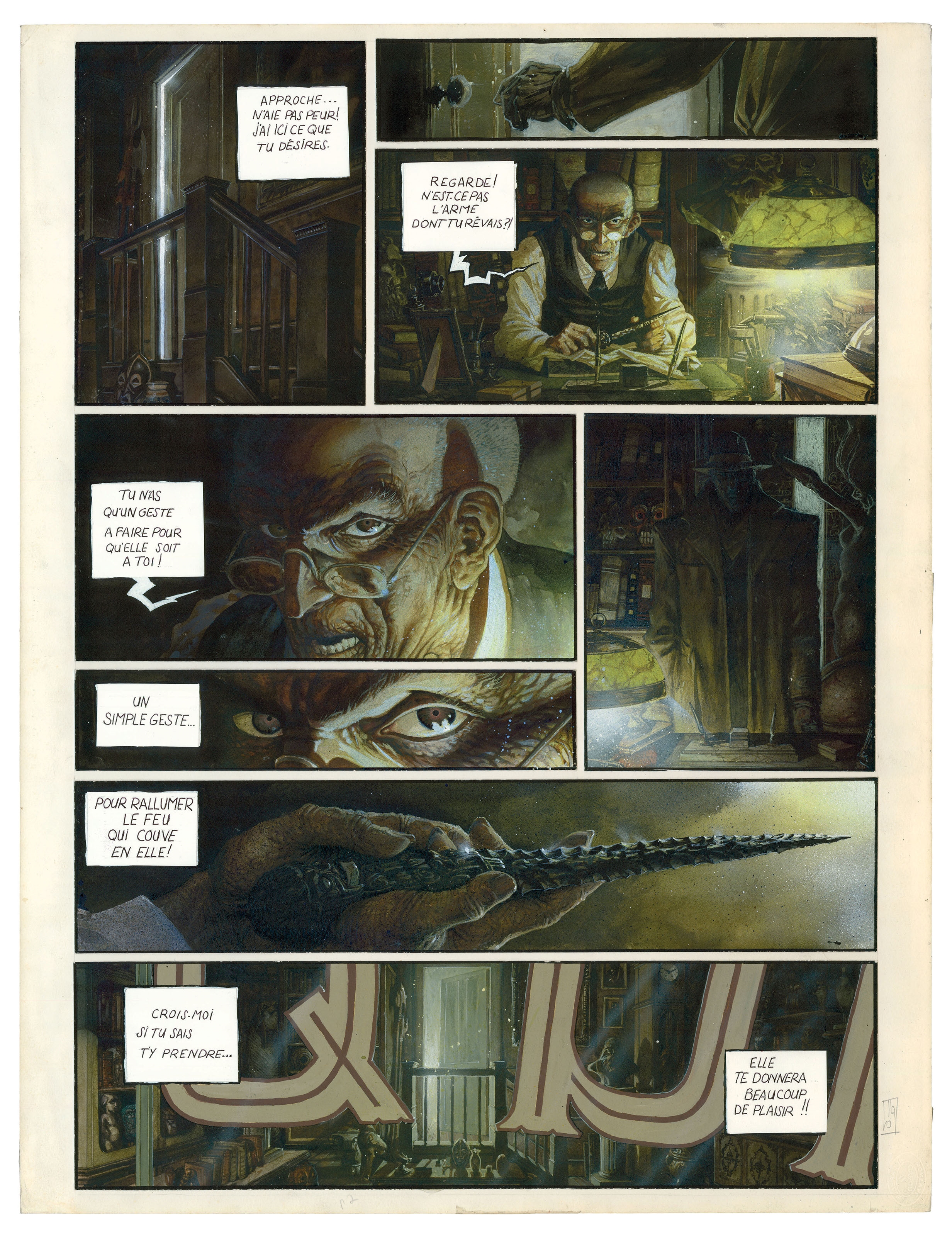 Artwork by Olivier Ledroit, XOCO, Made of Chinese ink and color inks on paper