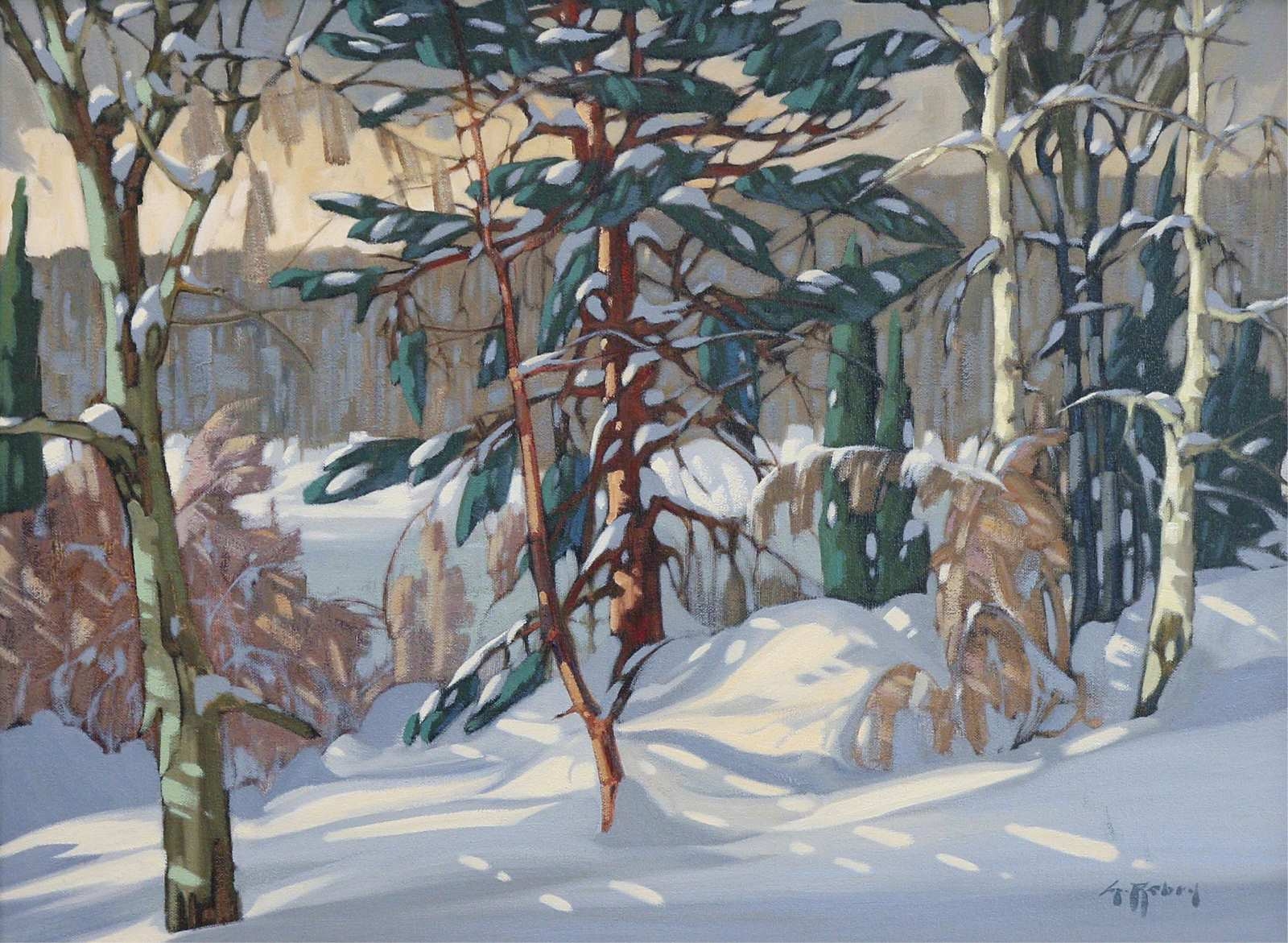 Artwork by Gaston Rebry, MATIN D'HIVER, Made of oil on canvas